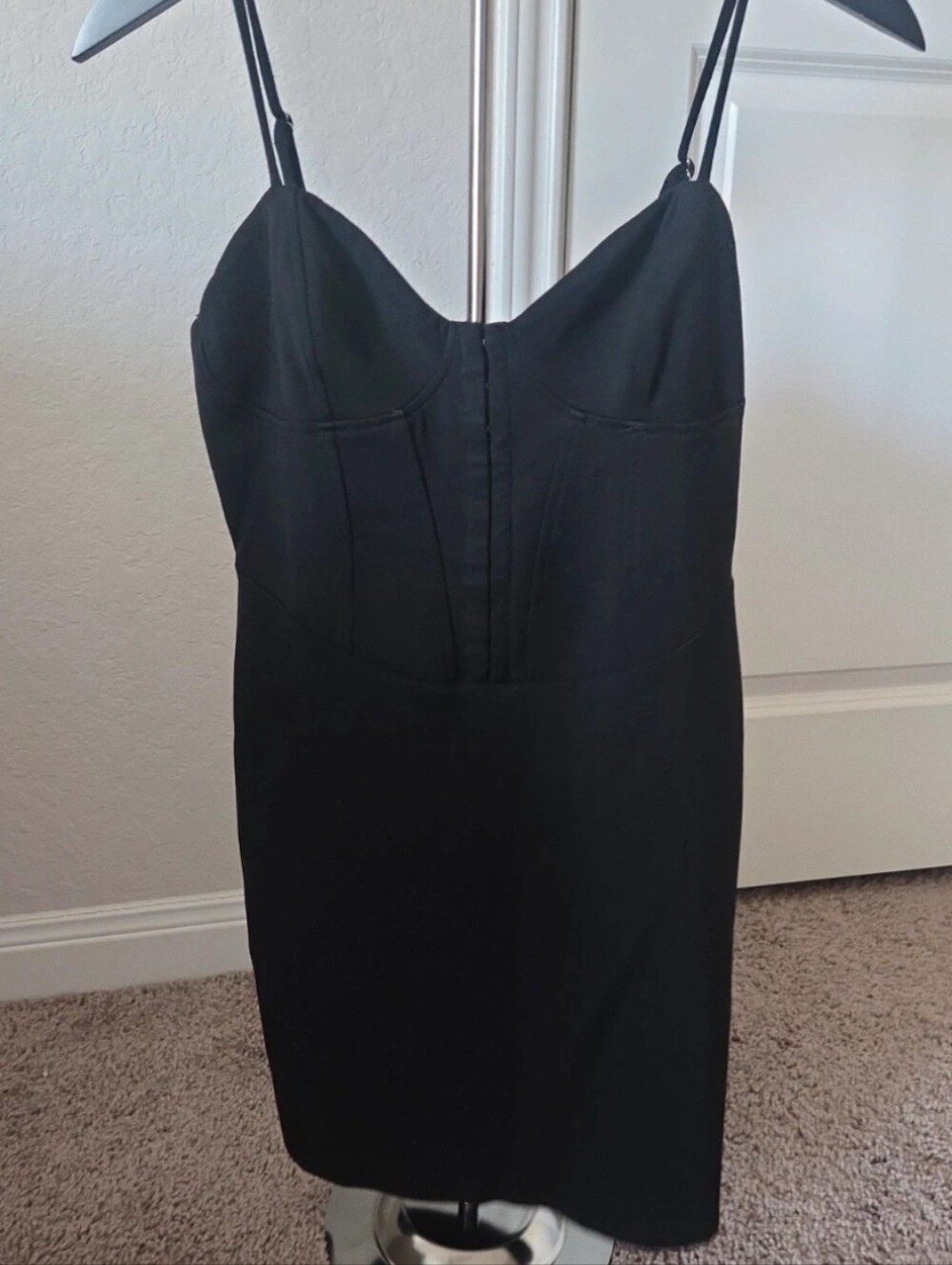 Wild Fable Classic Corset Black Spaghetti-Strap Sheath Dress